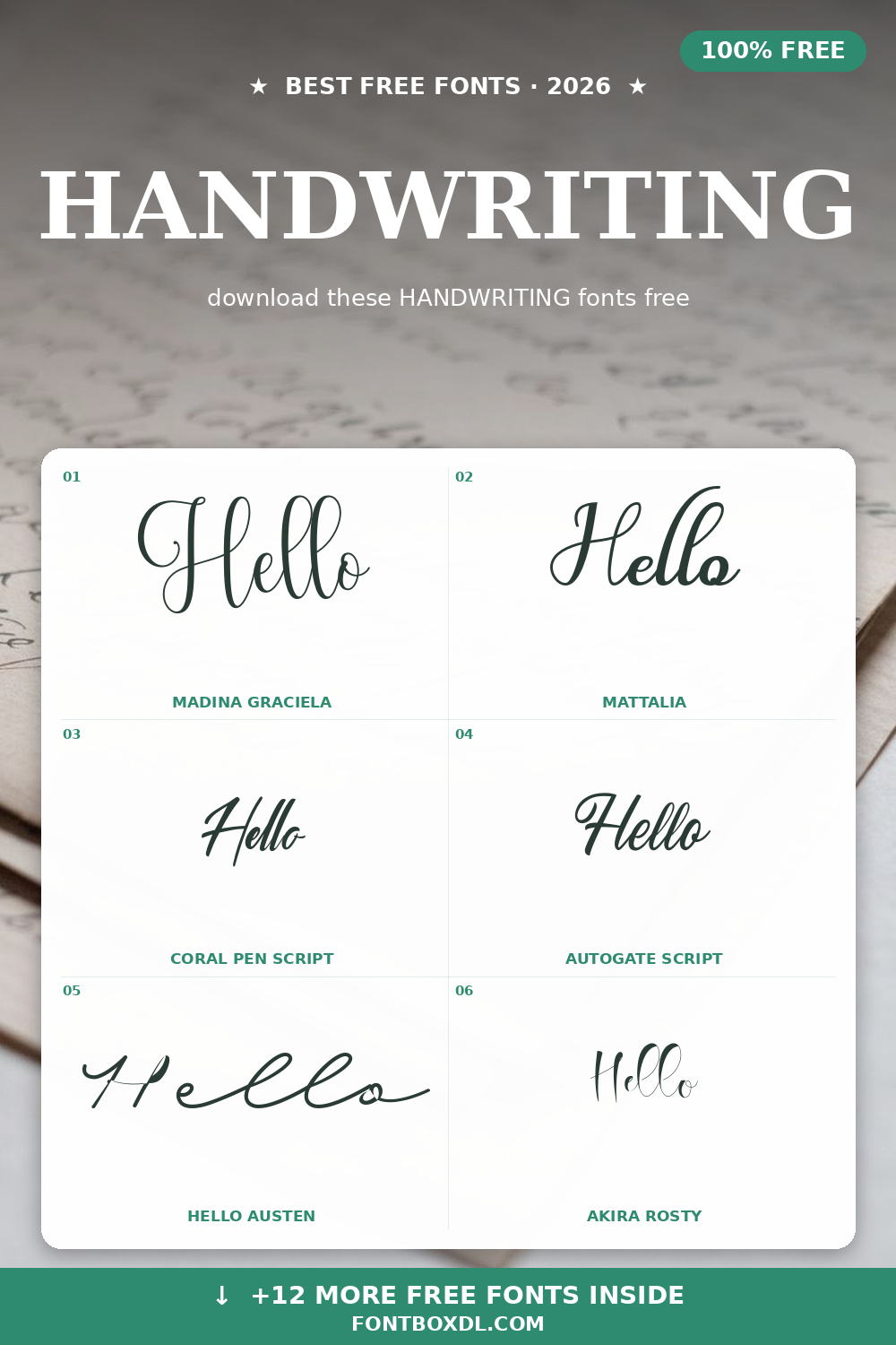 Free Handwriting Fonts