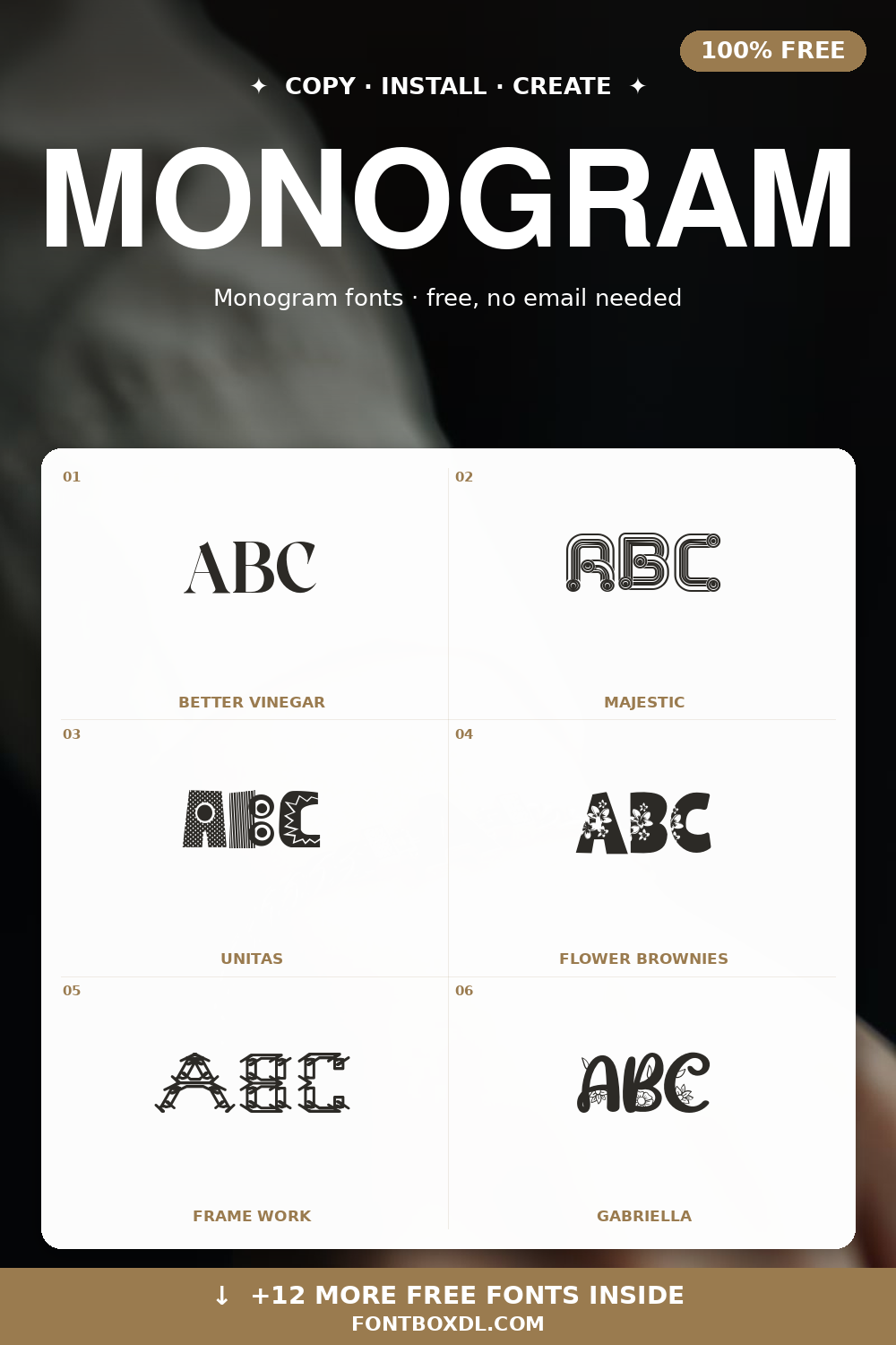 Free Monogram Fonts β Initials, Wedding & Cricut 2026