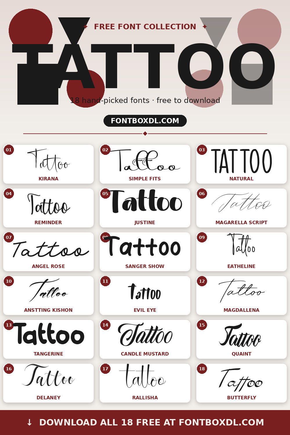 Free Tattoo Fonts