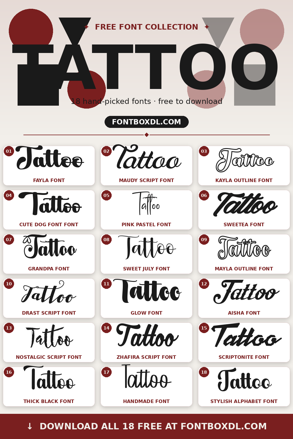 Free Tattoo Fonts