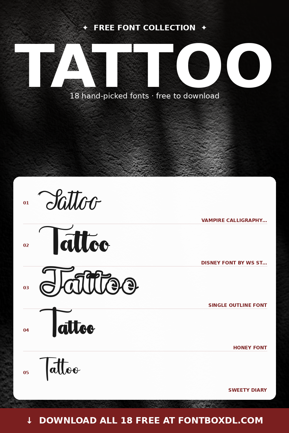 Free Tattoo Fonts