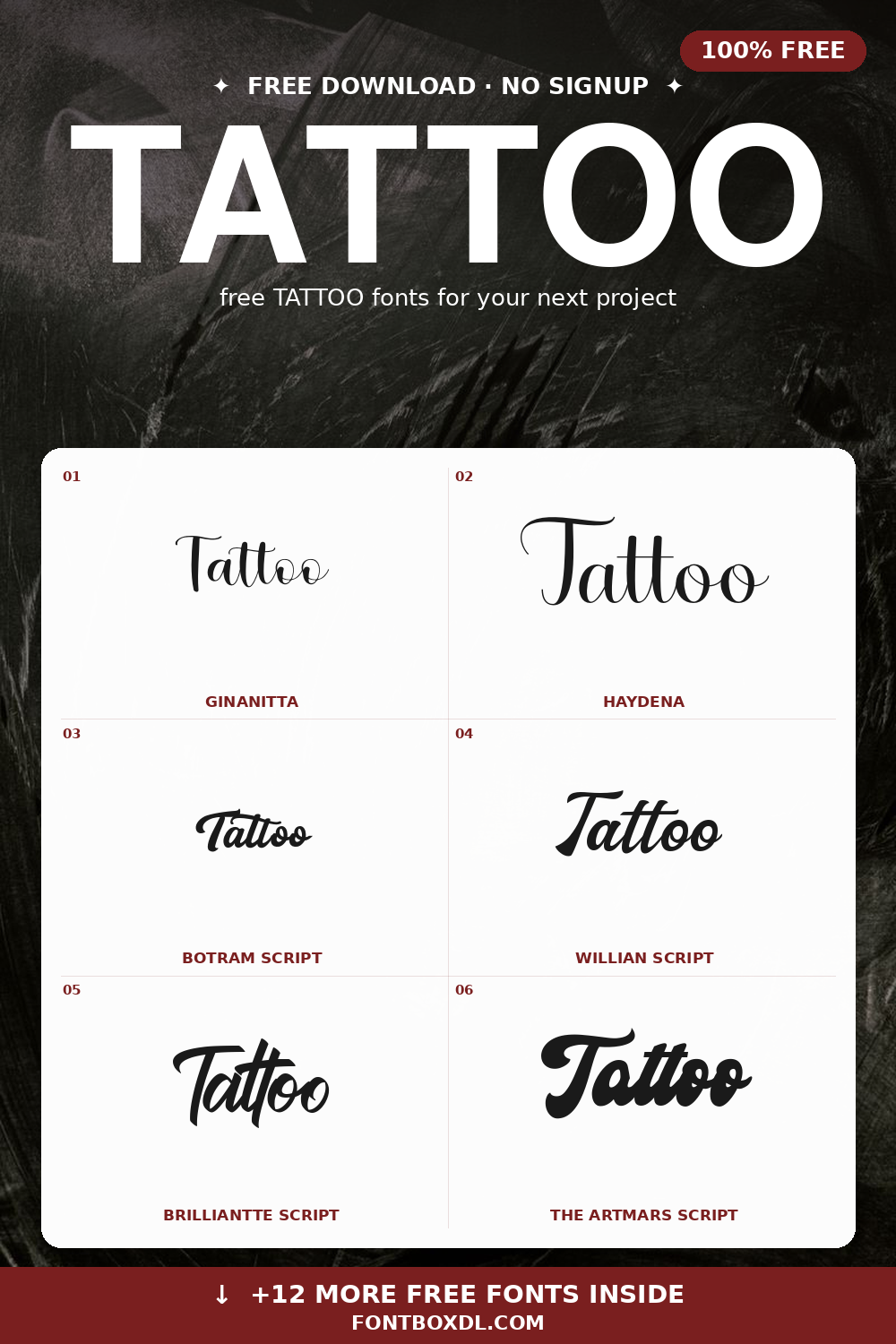 Free Tattoo Fonts