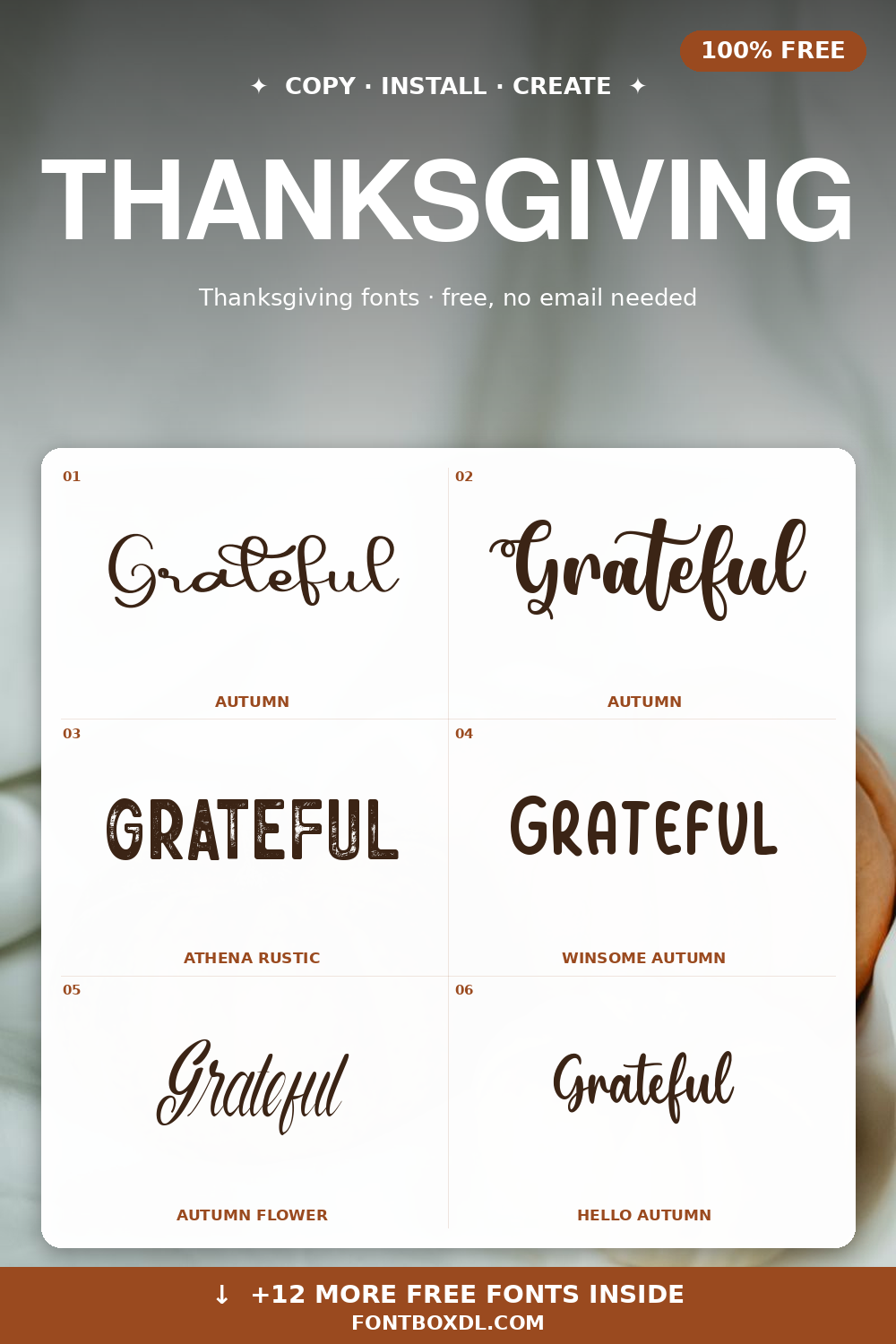 Free Thanksgiving Fonts