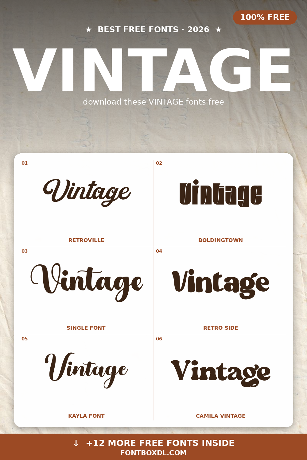 Free Vintage Fonts