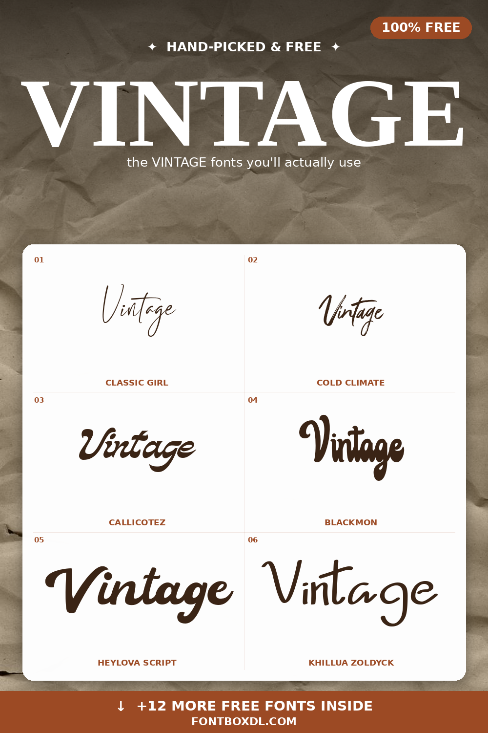 Free Vintage Fonts