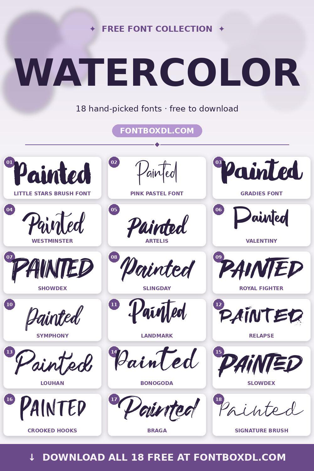 Free Watercolor Fonts