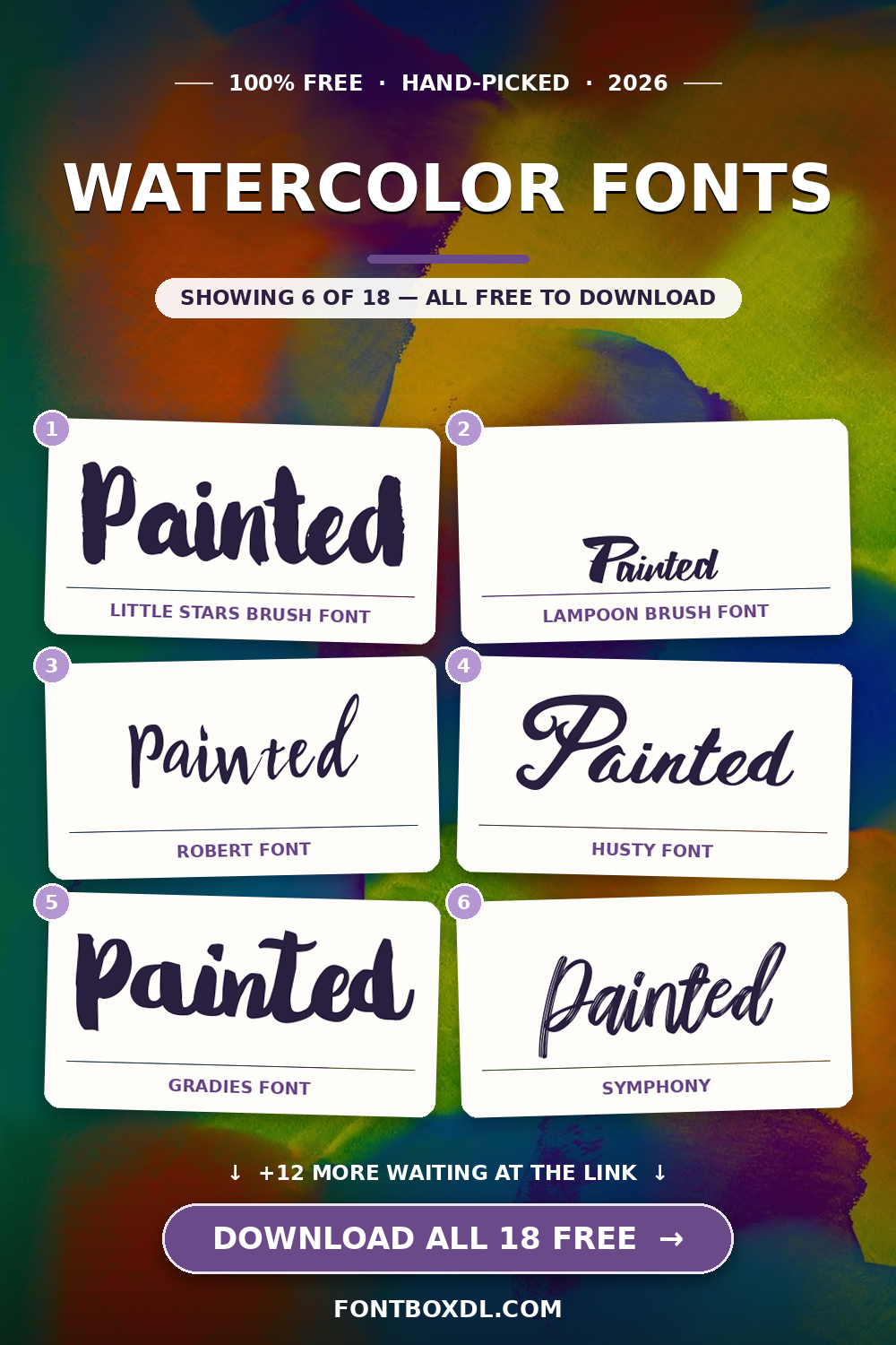 Free Watercolor Fonts
