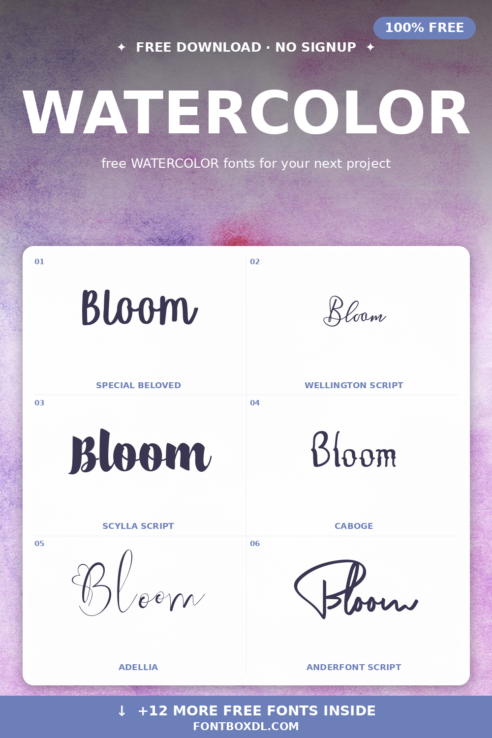 Free Watercolor Fonts