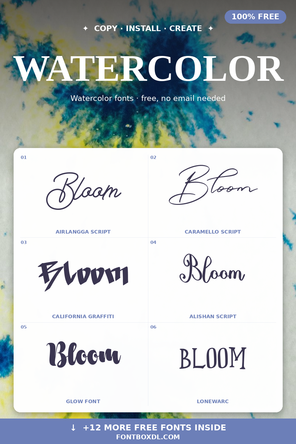 Free Watercolor Fonts