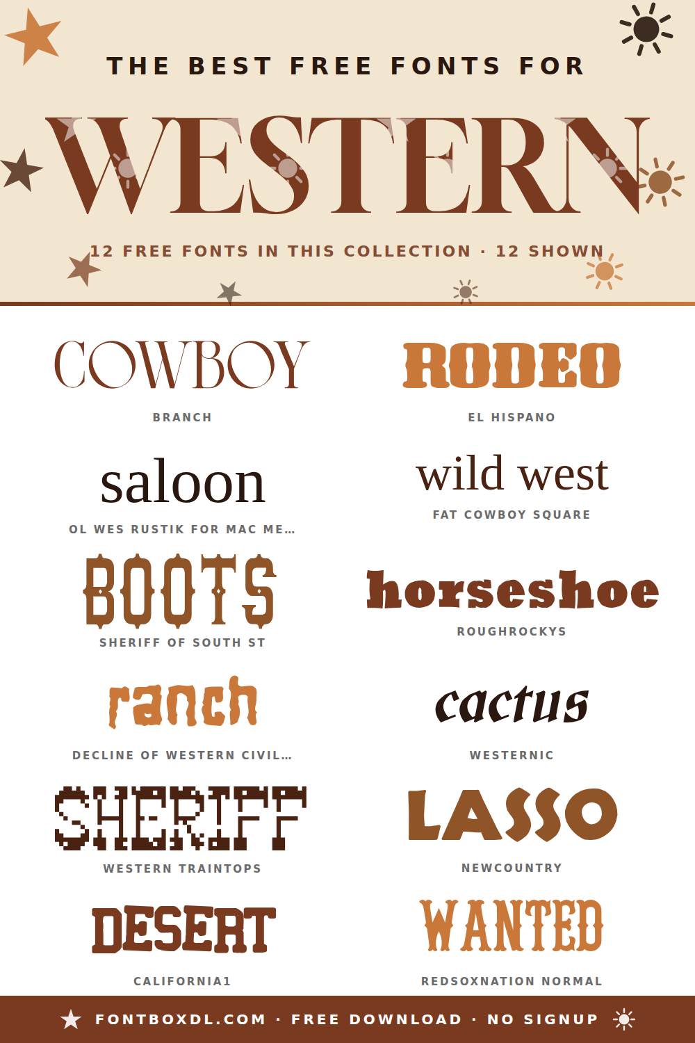 Western Fonts